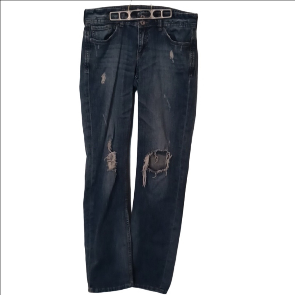 -- Express Classic Blue Distressed Women's Jeans Size 4